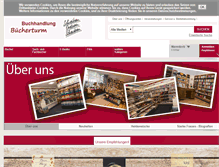 Tablet Screenshot of buchhandlung-buecherturm.de